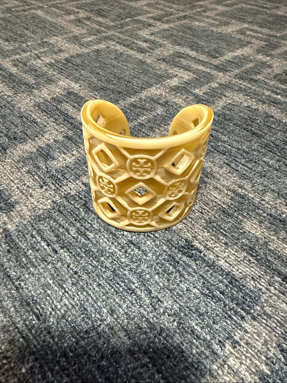 Tory Burch Yellow Openwork Cuff Bracelet - Women's Jewelry